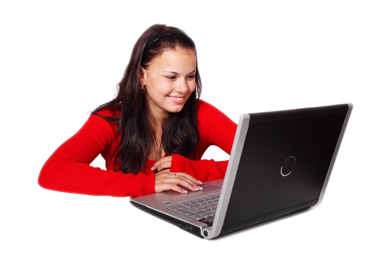 Teen With Laptop